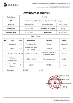 Silicone Elastomer Gel BT-9015 Silicone Crosspolymer with High Glossy Effect